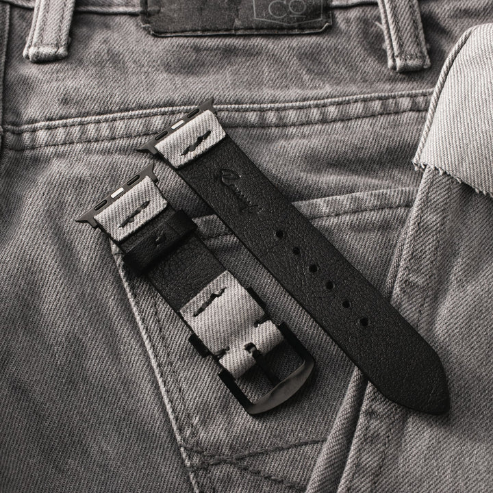 Roarstraps Apple Watch kot saat kayışı, şık ve dayanıklı deri tasarım ile modern bir görünüm sunar