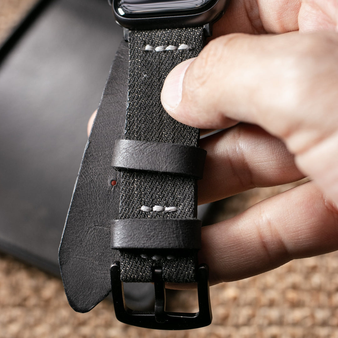 Roarstraps Apple Watch kot saat kayışı ile şık ve rahat bir görünüm sağlıyor