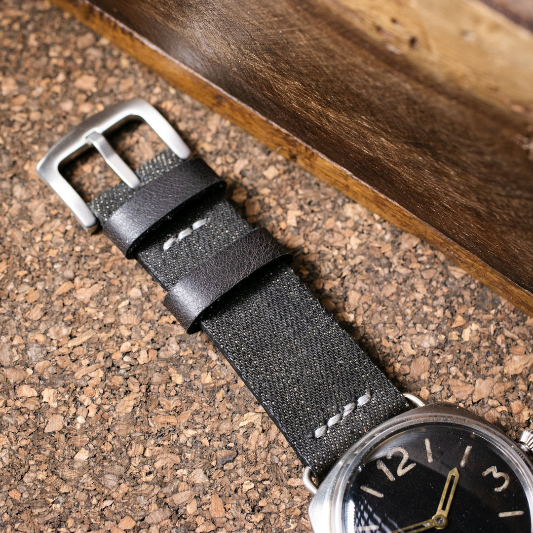 Roarstraps el yapımı kot saat kayışı ile şık ve dayanıklı tasarım, saat aksesuarı