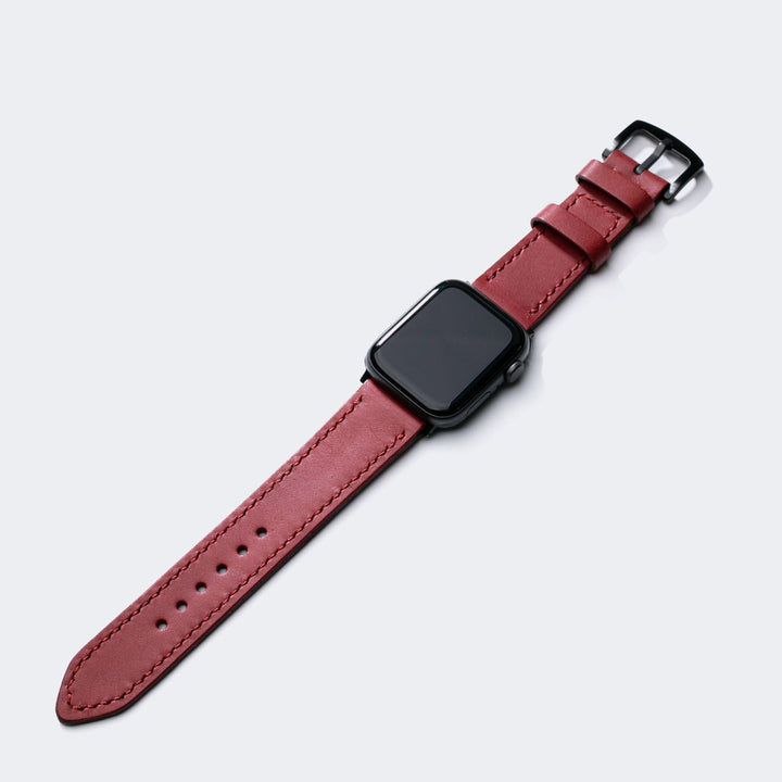 Roarstraps çift kat deri Apple Watch kayışı, şık kırmızı rengiyle tarzınızı tamamlayacak