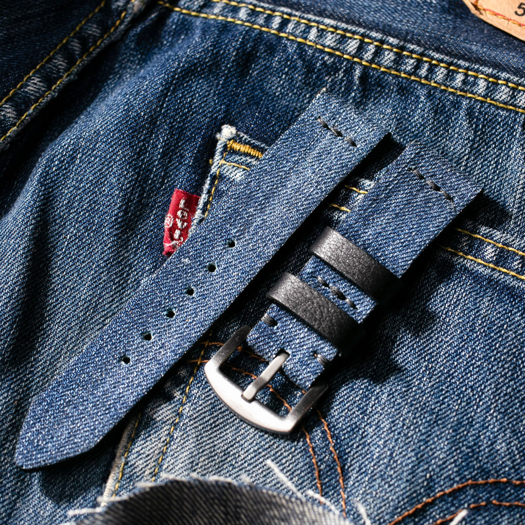 Roarstraps Kot saat kayışı, denim görünümüyle şık ve dayanıklı tasarım sunar