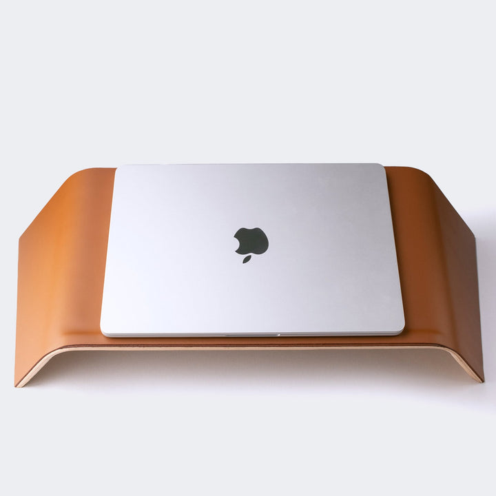 Ahşap Deri Laptop Standı