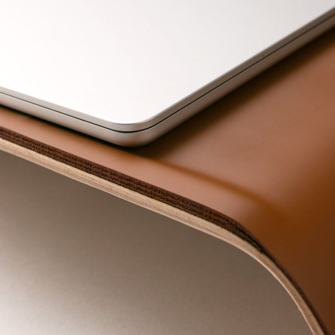 Ahşap Deri Laptop Standı