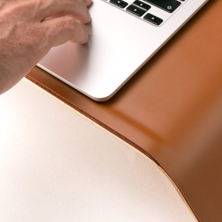 Ahşap Deri Laptop Standı
