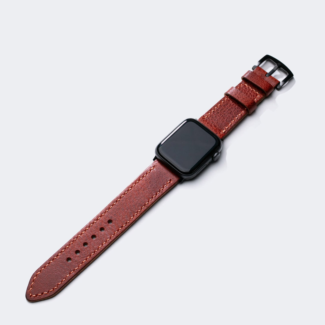 Roarstraps el yapımı deri Apple Watch kayışı, şık ve dayanıklı tasarımıyla akıllı saatler için ideal.