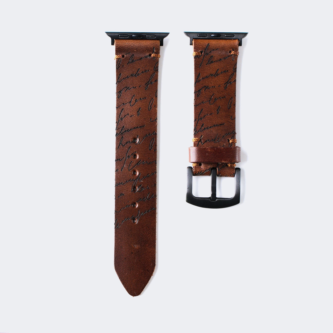 Roarstraps el yapımı deri Apple Watch kordonu, şık ve kaliteli kahverengi tasarıma sahip