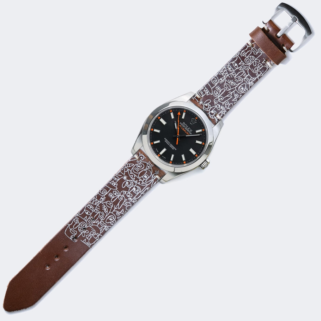 Roarstraps el yapımı deri saat kayışı ile şık bir saat kombinasyonu