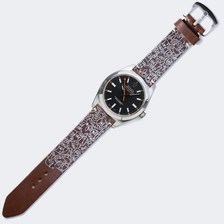 Roarstraps el yapımı deri saat kayışı ile şık bir saat kombinasyonu