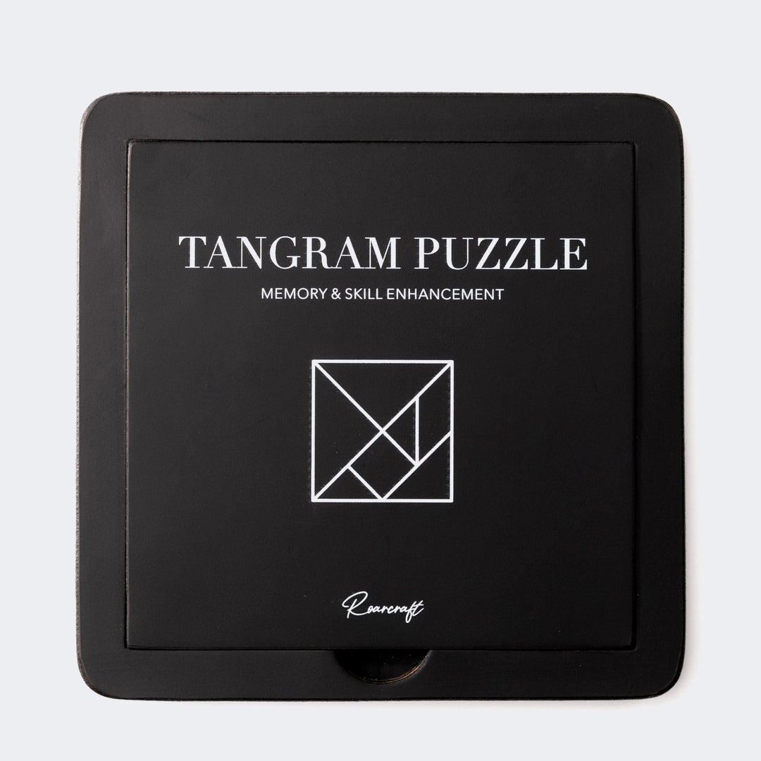 Roarcraft deri tangram puzzle, hafıza ve beceri geliştirme için şık tasarıma sahip