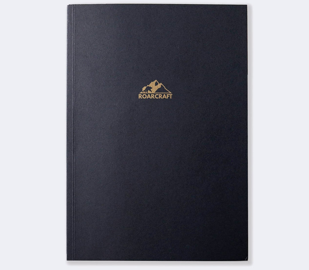 Siyah Kapaklı Çizgisiz A4 Defter - Roarcraft TR