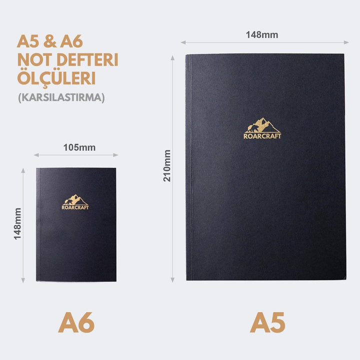 A5 Defter Deri Kılıf Organizer - Roarcraft TR