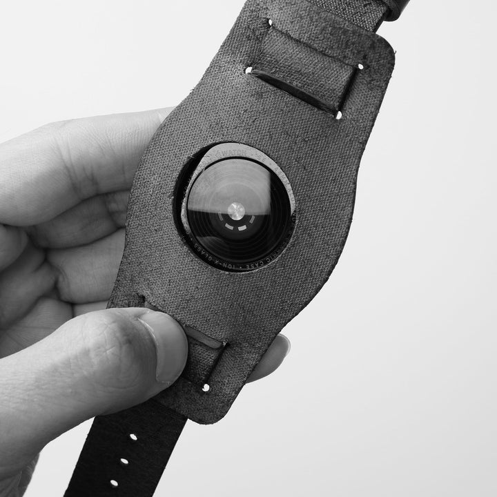 Bund Strap - Tek Kat Deri Apple Watch Kordon - Orman Yeşili - Roarcraft TR