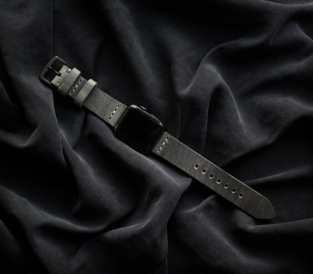 Apple Watch Deri Kordon - Antik Gri