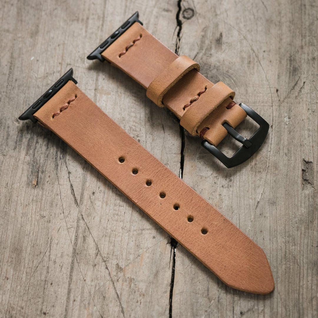 Tek Kat Deri Apple Watch Kordon - Hardal - Roarcraft TR