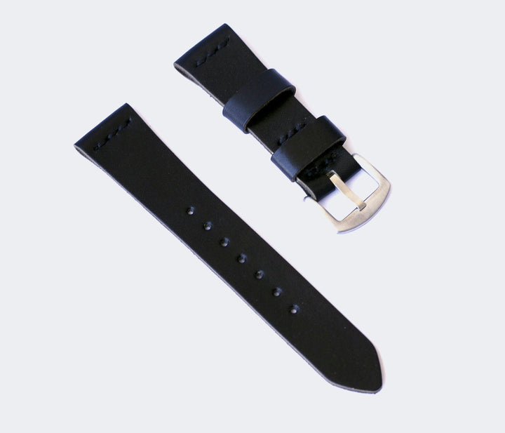 Minimal Deri Saat Kayışı - Siyah